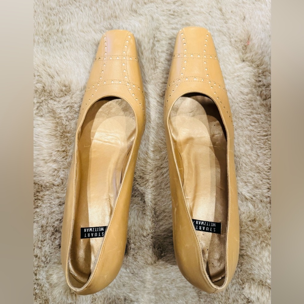 Stuart Weitzman Tan Leather Heels